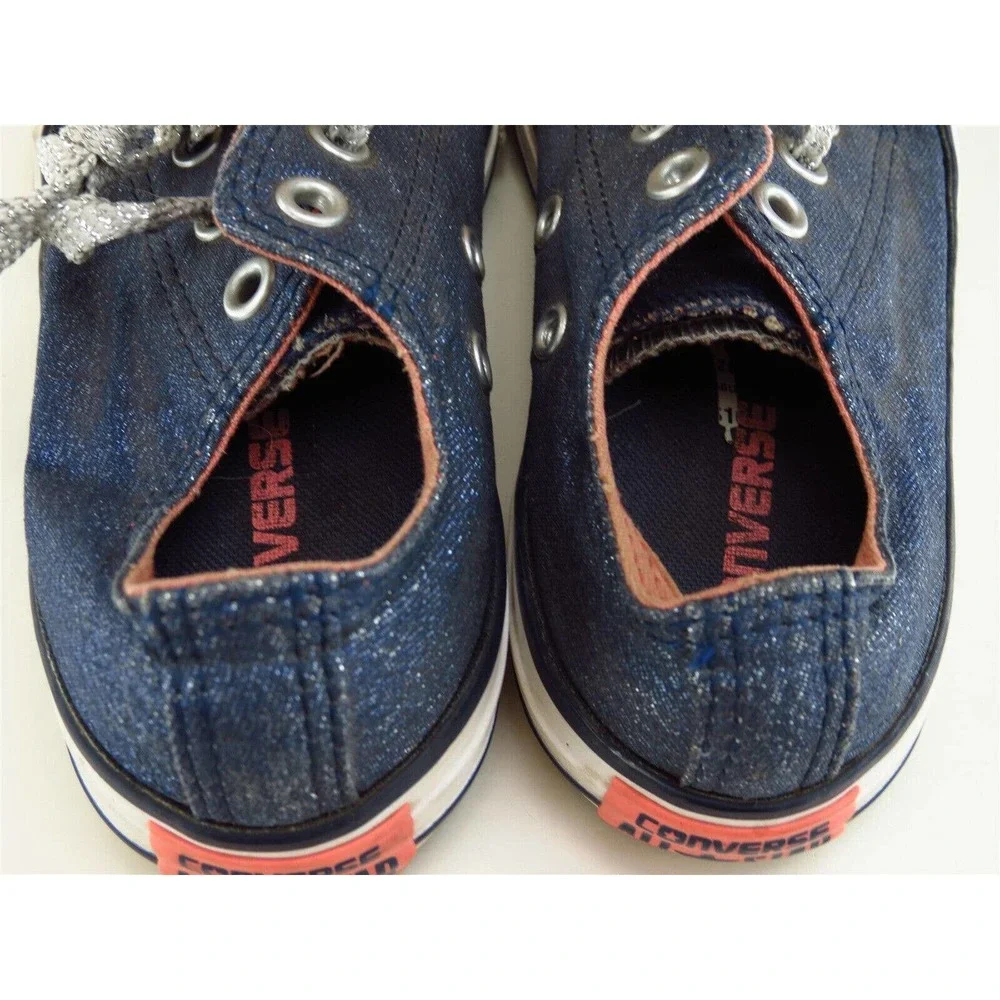 Converse Sz 13 Shoes Girls Youth Sneaker Blue Fabric‎